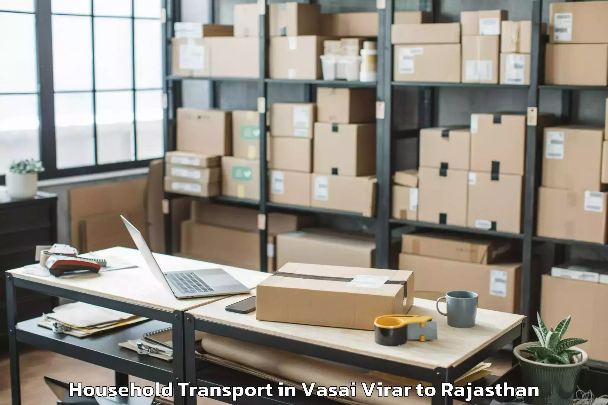 Hassle-Free Vasai Virar to Gangapur Bhilwara Household Transport